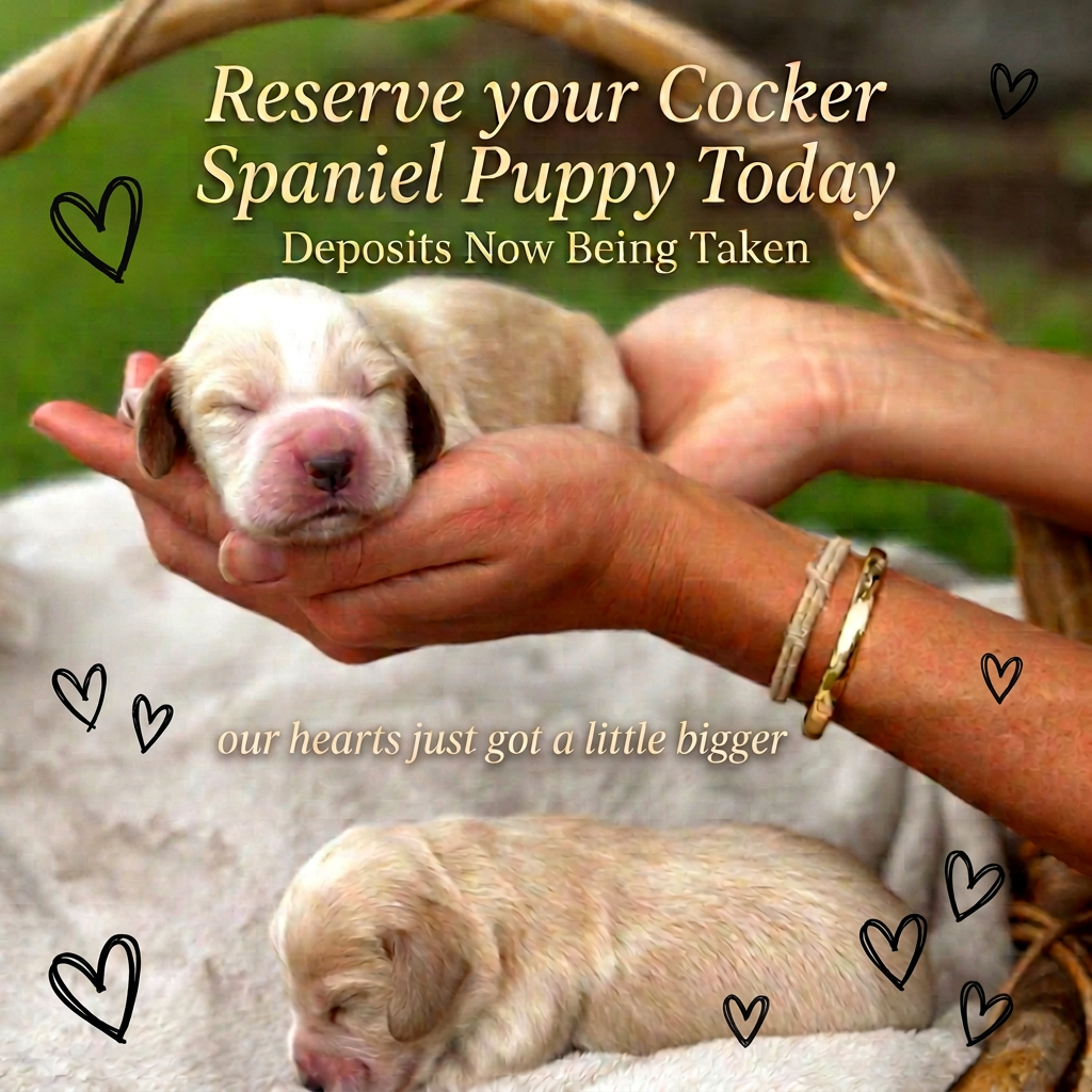 COCKER SPANIELS - READY FOR DEPOSITS NOW - Ready for home 10th Dec
